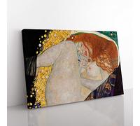 Danae Vol.2 By Gustav Klimt Classic Painting Canvas Wall Art Print Ready to Hang, Framed Picture for Living Room Bedroom Home Office Décor, 50x35 cm (20x14 Inch)