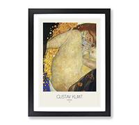 Danae With Border By Gustav Klimt Classic Painting Framed Print | A2 Black Framed Wall Art | Ready to Hang | Classic Historical Picture | Living Room Bedroom Lounge Office