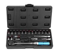DANAIXZ 1/4 Inch Drive Torque Wrench Set, 5 to 25 N.m Accurate Bike Maintenance Kit with 72 Tooth Ratchet, 55 Steel Two Way Click Torque Wrench with Accessories