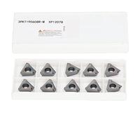 DANAIXZ 10 Pack Carbide Turning Inserts CNC Lathe Blades High Speed Cutting Durable Tin Coated Carbide Inserts for Steel Cast Iron Non Ferrous Metal Finishing (10pcs 3PKT190608R-M)