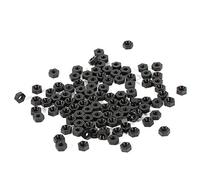 DANAIXZ 100pcs M2 M3 M4 Nylon Hex Spacer Screw Nut Kit Male Female Round Head Hardware Fasteners for DIY Furniture Electronics Projects Black Plastic