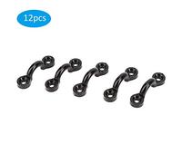 DANAIXZ 12PCS Heavy Duty Marine Boat Cleats Plastic Waterproof Kayak Dock Accessories for Secure Rope Hanging Outdoor Canoe Kayak Repair Black Durable 4.7x1.25x1.5cm