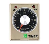 DANAIXZ 24VDC Time Relay AH3 3 Power On Delay Timer Adjustable 6M 10M 30M 60M for Industrial Control Electrical Equipment Automation Systems (60M)