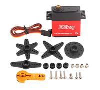 DANAIXZ 25KG Digital Servo High Torque 270 Degree Metal Gear Servo Motor Low Noise Fast Response for RC Cars Robots Robotic Arms Red Aluminum Alloy 40x20x40.5mm