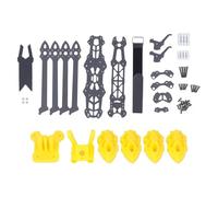 DANAIXZ 295mm Racing Drone Frame Carbon Fiber H Structure Quadrotor FPV Drone Frame with 5mm Arm Accessory for FPV Racing Drones and DIY Enthusiasts (Yellow)