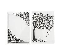 DANAIXZ 2PCS Plastic Embossing Folders Set DIY Textured Designs Templates for Card Making Scrapbooking Paper Crafts 14.8x10.5cm