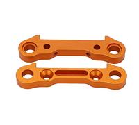 DANAIXZ 2pcs RC Front Arm Fixed Block Aluminum Alloy Steering Plate for ZD Racing MX07 4WD 1/7 Scale RC Car Parts Upgrade Accessories Orange Color Durable Lightweight