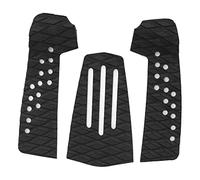 DANAIXZ 3PCS Surfboard Traction Pads EVA Antiskid Deck Mat Shock Absorbent Nonslip Surface for Surfing Skimboard Wakeboard with Enhanced Grip Comfortable Durable (Black)