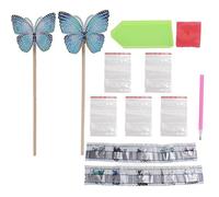 DANAIXZ 5D Rhinestone Painting Kit Colorful Butterfly Design DIY Art Craft for Adults Home Decoration Acrylic Board with Sparkling Rhinestones 16x6x7cm