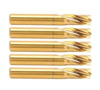 DANAIXZ 5Pcs High Speed Steel Single Flute Spiral End Mill Milling CNC Cutting Tool for Aluminum Brass Copper Non Ferrous Metals 6x15x50mm 5 Pieces