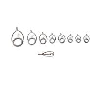 DANAIXZ 9pcs Premium Fishing Rod Tip Repair Kit with Metal Ceramic Guides for Saltwater Freshwater Rods Replacement Set Durable Lightweight Sensitive Tips for All Fishing Enthusias