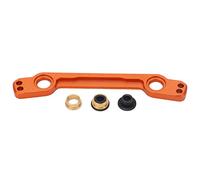 DANAIXZ Aluminum Alloy RC Steering Fixed Plate Orange Lightweight Durable Stable Performance Steering Block for ZD Racing 1/7 07 EX 07 RC Cars Upgrade Parts