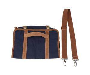 DANAIXZ Bartender Bag Multifunctional Portable Large Capacity Canvas Travel Bartender Kit Bag with Strap for Outdoor Professional Bartenders Bar Tools Storage Durable Organizer (Blue)