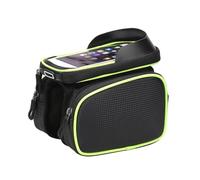 DANAIXZ Bike Front Frame Bag Durable Bicycle Phone Mount Holder Case for Mountain Road Biking Polyester Carbon Fiber Leather 17.5x12x3.5cm