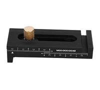 DANAIXZ Black Aluminum Brass Marking Woodworking Line Ruler Precision Measuring Tool for Saw Seam Measurement and Adjustment Durable Anodized Surface Engraving Size 3 x 8 x 2cm