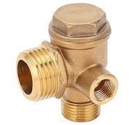 DANAIXZ Brass Air Compressor Check Valve 3 Port Non Return Valve 1/2x3/8x10 Male Thread for Hydraulic Pneumatic Systems Prevents Reverse Oil Air Flow Durable Safety Replacement Par