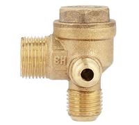 DANAIXZ Brass Air Compressor Check Valve 90 Degree Male Thread High Pressure Durable Replacement Part for Air Compressor System and Pressure Tanks Size 20mm x 14mm x 10mm