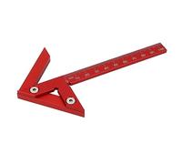 DANAIXZ Center Tool 105mm Aluminum Alloy Precision Measuring Ruler with 45° 90° Angles for Woodworking Carpentry Red Durable Hand Tool