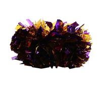 DANAIXZ Cheerleading Poms Cheer Dance Accessory Bright Metallic Soft Strip PET Material Lightweight Durable for Sports Events Team Performances 2PCS 27cm Diameter