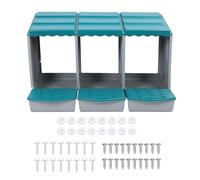 DANAIXZ Chicken Nesting Box for Hens Ducks Poultry Comfortable Spacious Easy To Clean Durable PP Material Egg Laying Box for Backyard Farming Large Scale Farm Use (3 Cavity)