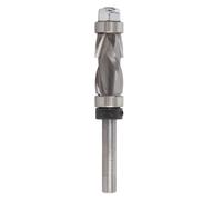 DANAIXZ Compression Flush Trim Router Bit with Dual Spiral Design 1/4 Inch Shank 1 Inch Cutting Length 1/2 Inch Diameter for Woodworking and Template Trimming Applications