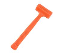 DANAIXZ Dead Blow Hammer Rubber Mallet Heavy Duty Dual Head Steel Core Non Slip Soft Grip Handle for Carpentry Construction Tile Laying Automotive Work Orange