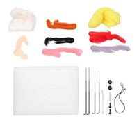 DANAIXZ DIY Needle Felting Kit Complete Wool Craft Set with Tools for Beginners Adults Handmade Home Decor Art Project Non Safe Materials 8 Colors
