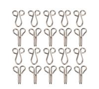 DANAIXZ Fur Coat Hook Fasteners Set of 10 Premium Metal Hooks for Overcoats Underwear Sweaters Durable Iron Fasteners Bronze White Black Color Options 1.55x3.5cm (Fasten the 2.8cm Diameter Black Gun