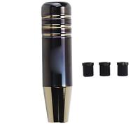 DANAIXZ Gear Stick Shifter Knob Burnt Blue Gold Universal Manual Shift Knob Aluminium Alloy Car Shifter Head 13cm Length with 3 Adapters for Most Cars