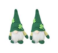 DANAIXZ Handmade Faceless Plush Gnomes Doll St Patricks Day Decoration Green Hat Dwarf Ornament for Home Party Decor Sofa Table 2pcs (Men Type)