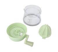 DANAIXZ Manual Citrus Juicer Handheld Rotary Fruit Extractor Compact Portable Lemon Orange Squeezer for Home Kitchen Use Safe ABS PP Material 3 Piece Set (Green)