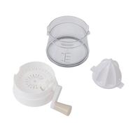 DANAIXZ Manual Citrus Juicer Handheld Rotary Fruit Extractor Compact Portable Lemon Orange Squeezer for Home Kitchen Use Safe ABS PP Material 3 Piece Set (White)