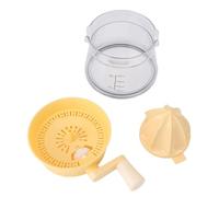 DANAIXZ Manual Citrus Juicer Handheld Rotary Fruit Extractor Compact Portable Lemon Orange Squeezer for Home Kitchen Use Safe ABS PP Material 3 Piece Set (Yellow)