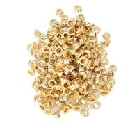 DANAIXZ Metal Eyelets for Binding 50 Pack Heavy Duty Metal Retainers Eyelets for Paper Documents Hole Punch Reinforcement Rings Sturdy Durable 4mm Diameter Office Craft Supplies