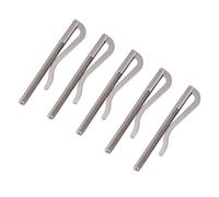 DANAIXZ Money Spring Clips 5Pcs Premium Metal Silver Wallet Clips Strong Grip Non Slip Cash Holders for Leather Wallets Credit Card Organizers Replacement Parts 7.5cm 2.9inch Elect