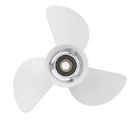 DANAIXZ Outboard Boat Propeller 13 1/4 X 17K Aluminum Alloy Marine Propeller 3 GB、CA White High Performance Durable Engine Replacement Part 6E54594501EL