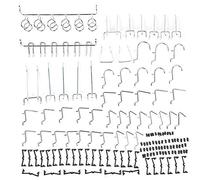 DANAIXZ Pegboard Hooks Plated 51 Pcs Heavy Duty Tool Organizer Hooks for Garage Workshop Tool Storage Wall Mount Hardware Accessories Durable Metal Hanger Kit