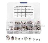 DANAIXZ Premium 150pcs Stainless Steel 304 Thread Repair Inserts M3 M4 M5 M6 M8 Helical Coiled Wire Screw Thread Inserts for Aluminum Magnesium Alloy Fastener Repair Kit High Stren