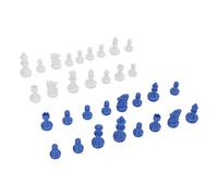 DANAIXZ Premium Chess Pieces Only Set PS Plastic Mini Chessmen Replacement Figurines 49mm King Height for Board Games Travel Camping Parties Family Fun Durable Lightweight 32 Pieces (Blue)