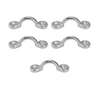 DANAIXZ Premium Deck Loop Strap Stainless Steel 316 Heavy Duty Pad Eye Tie Down Anchor for Marine Kayak Canoe Rigging 5mm 5Pcs