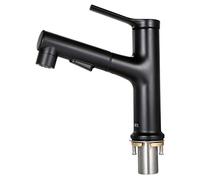 DANAIXZ Premium Pull Down Kitchen Faucet Heavy Duty Zinc Alloy Construction Dual Spray Modes 360 Degree Swivel Single Handle Bathroom Sink Faucet with Ceramic Valve Hot Cold Water (3-8in)