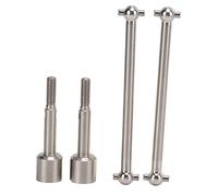 DANAIXZ Premium RC Stainless Steel Rear Drive Shaft Solid Axle High Performance Upgrade Part for Remote Control Cars Enthusiasts Silver 87mm 2PCS