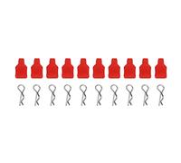 DANAIXZ RC Body Clips Premium Silicone Iron Protective Fasteners for 1/18 1/24 Remote Control Cars Axial SCX24 AXI90081 AXI00001 AXI00002 10 Pack Multi Color (Red)