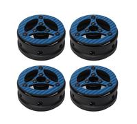 DANAIXZ RC Car Wheel Rims 1.9 Inch Carbon Fiber Lightweight High Performance Replacement Parts for 1/10 Scale Off Road RC Crawler Vehicles SCX10 RR10 Compatible 4PCS Set Durable Al (Blue)