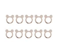 DANAIXZ Rhinestone Spring O Rings Bling Snap Clip Buckle Metal Hooks for Keychains Jewelry Making DIY Crafts Zinc Alloy 10 Pack Cute Bear Design