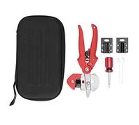 DANAIXZ Tree Grafting Tools Professional Garden Grafting Tool Set Precise Cutting Scissor Shear Pruner for Plant Branch Trimming ABS Material 5PCS with Storage Bag (Red)
