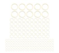 DANAIXZ Unfinished Wood Rings Craft Kit 205Pcs 5 Sizes Smooth Wooden Wreath Rings for DIY Projects Christmas Decorations Wedding Crafts Poplar Plywood 30mm 40mm 50mm 60mm 70mm