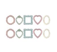 DANAIXZ Vintage Scrapbook Decorative Paper DIY Mirror Frame Cutout Journaling Supplies Premium Quality Paper for Scrapbooking Album Planner and Card Making 10 Sheets