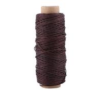 DANAIXZ Waxed Leather Sewing Thread Heavy Duty Hand Stitching Strong Flat Thread for Leather Craft Shoe Repair 1mm Width 50m Length Black Brown Khaki Beige Green Blue (Deep Coffee)