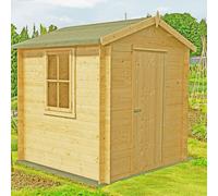 Danbury 7' x 7' 10" Apex Log Cabin - Premium 19mm Cladding Log Clad